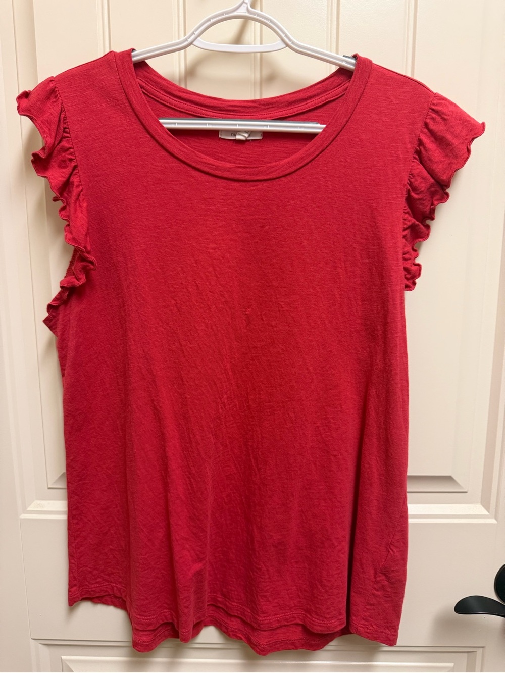 Maurices Red Ruffle Sleeve Tank Top